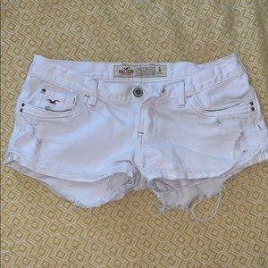 White jean shorts